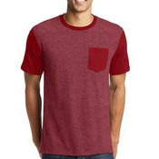 Young Mens Very Important Tee ® with Contrast Sleeves and Pocket